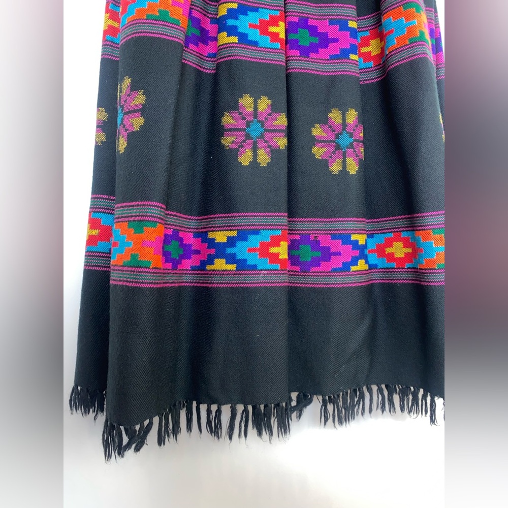 Vintage 1970s Anthony Muto for Saz II Wool Skirt – Boho Folk Artisan Woven - Picture 4 of 15